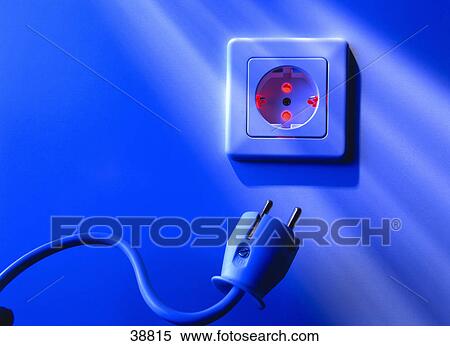 Close-up of electric plug and outlet View Large Photo Image Stock Photography - Close-up of electric plug and outlet . Fotosearch