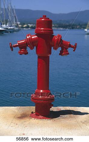 Stock Photograph - Close-up of fire hydrant, Greece, Europe . Fotosearch