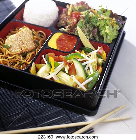 Close-up of Japanese lunch box View Large Photo Image Stock Photo - Close-up of Japanese lunch box . Fotosearch