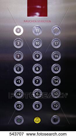 Close-up of push buttons in elevator View Large Photo Image Stock Photo - Close-up of push buttons in elevator . Fotosearch