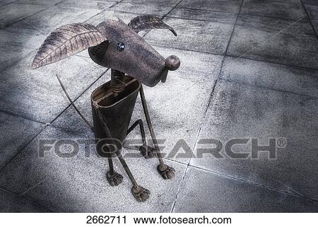 Close-up of sheet metal dog View Large Photo Image Stock Image - Close-up of sheet metal dog . Fotosearch