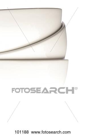 Stock Photo - Close-up of stack of bowls . Fotosearch