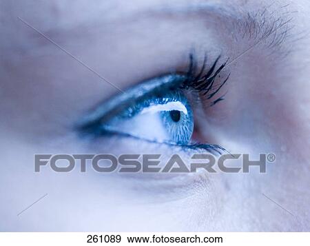 Close-up of woman's eye View Large Photo Image Stock Photo - Close-up of woman's eye . Fotosearch