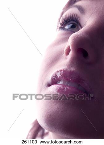 Close-up of young woman View Large Photo Image Stock Image - Close-up of young woman . Fotosearch