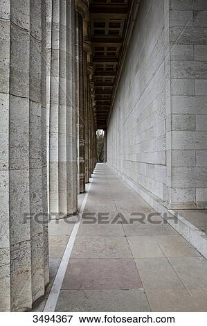 Stock Photo - Colonnade, Walhalla, Bavaria, Germany . Fotosearch