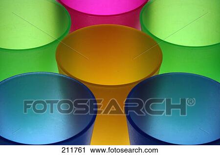 colourful plastic glasses, elevated view View Large Photo Image Stock Image - colourful plastic glasses, elevated view . Fotosearch