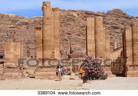 Columns, Petra, Jordan, Asia View Large Photo Image Picture - Columns, Petra, Jordan, Asia . Fotosearch