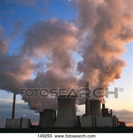 Cooling towers of power station, Neurath, Germany View Large Photo Image Stock Image - Cooling towers of power station, Neurath, Germany . Fotosearch