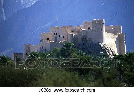 Fort on hill, Oman, United Arab Emirates View Large Photo Image Stock Photography - Fort on hill, Oman, United Arab Emirates . Fotosearch
