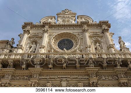 Front of Basilica di Santa Croce, Lecce, Italy, detail View Large Photo Image Picture - Front of Basilica di Santa Croce, Lecce, Italy, detail . Fotosearch