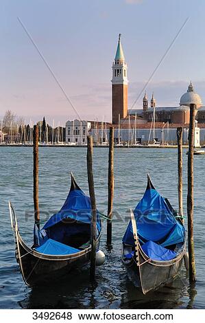Gondolas and San Giorgio maggiore, Venice, Italy, Europe View Large Photo Image Stock Photo - Gondolas and San Giorgio maggiore, Venice, Italy, Europe . Fotosearch