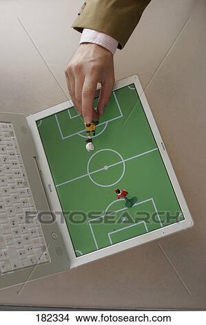 High angle view of figurines of soccer players View Large Photo Image Picture - High angle view of figurines of soccer players . Fotosearch