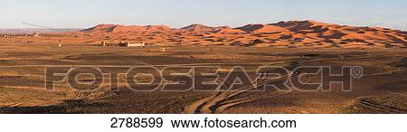 High angle view of tyre tracks on desert, Erg Chebbi Dunes, Merzouga, Morocco View Large Photo Image Stock Photo - High angle view of tyre tracks on desert, Erg Chebbi Dunes, Merzouga, Morocco . Fotosearch
