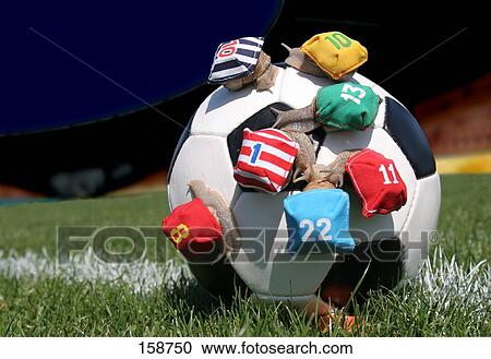 Stock Image - International flags decorating soccer ball . Fotosearch