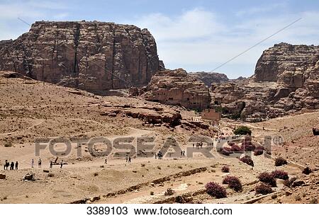 Stock Image - Landscape, Petra, Jordan, Asia . Fotosearch