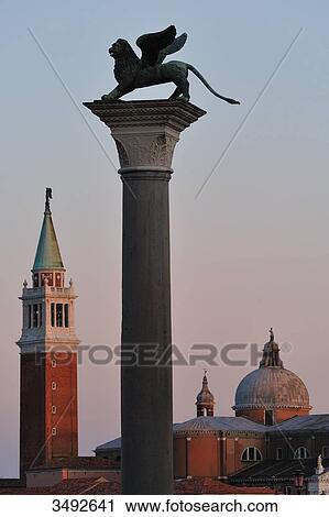 Lion pillar and San Giorgio maggiore, Venice, Italy, Europe View Large Photo Image Stock Image - Lion pillar and San Giorgio maggiore, Venice, Italy, Europe . Fotosearch