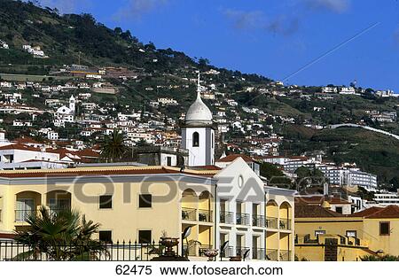 Low angle view of buildings on hill, Portugal, Europe View Large Photo Image Stock Photography - Low angle view of buildings on hill, Portugal, Europe . Fotosearch