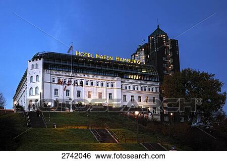 Stock Photograph - Low angle view of hotel, Hotel Hafen, Hamburg, Germany . Fotosearch