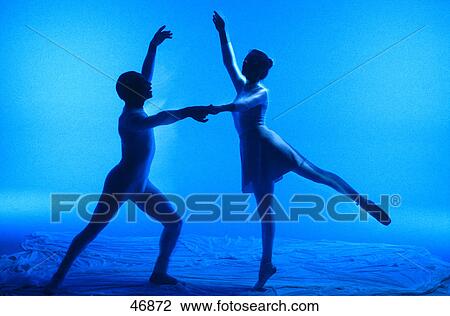 Stock Image - Male and female ballet dancers . Fotosearch
