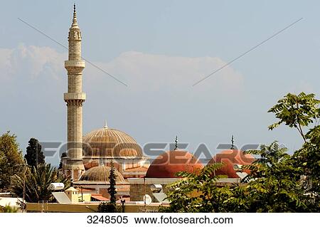 Stock Photography - Mosque in the old town of Rhodes, Greece . Fotosearch
