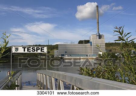 Stock Image - Nuklear power station, Schleswig-Holstein, Germany . Fotosearch