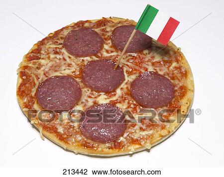 Stock Image - pizza, full shot . Fotosearch