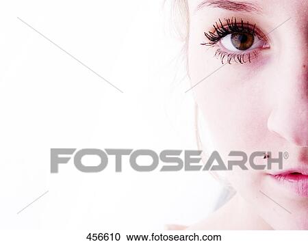 Portrait of young woman with a pierced upper lip View Large Photo Image Stock Image - Portrait of young woman with a pierced upper lip . Fotosearch