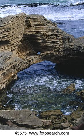 Stock Photography - Rock formations at coast, Warnambool, Australia . Fotosearch