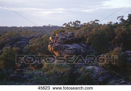 Rock formations on landscape, Australia View Large Photo Image Stock Image - Rock formations on landscape, Australia . Fotosearch