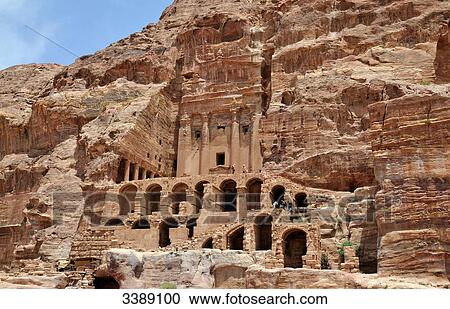 Stock Image - Ruin, Petra, Jordan, Asia . Fotosearch