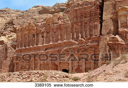Stock Photography - Ruin, Petra, Jordan, Asia . Fotosearch