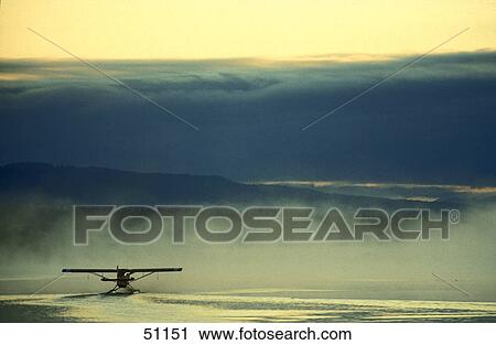 Stock Image - Seaplane in lake, Homer, Alaska, USA . Fotosearch