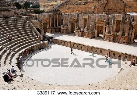 Southern Theatre, Jerash, Jordan, Asia View Large Photo Image Stock Photo - Southern Theatre, Jerash, Jordan, Asia . Fotosearch