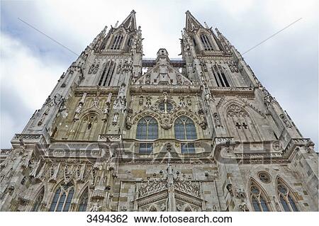 St. Peters Cathedral, Regensburg, Germany, worm's-eye view View Large Photo Image Stock Image - St. Peters Cathedral, Regensburg, Germany, worm's-eye view . Fotosearch