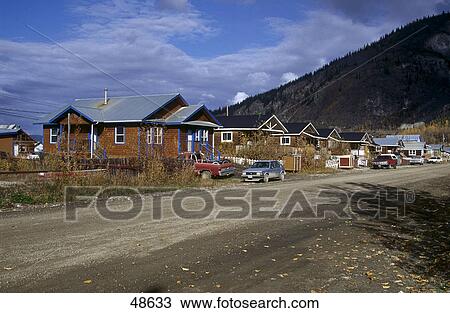 Traditional houses in village, Dawson, Yukon, Canada View Large Photo Image Stock Image - Traditional houses in village, Dawson, Yukon, Canada . Fotosearch