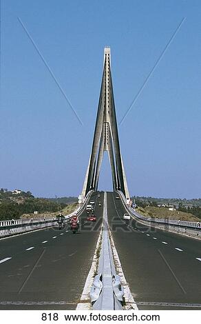 Traffic on border bridge between Spain and Portugal, Spain View Large Photo Image Stock Photo - Traffic on border bridge between Spain and Portugal, Spain . Fotosearch