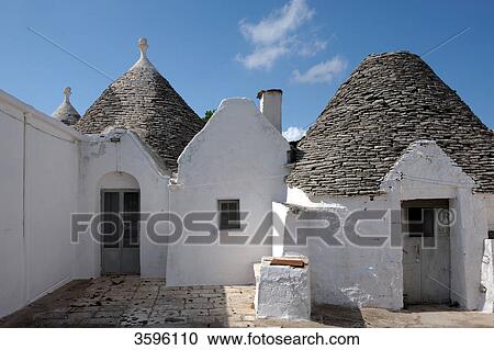 Trullis in Alberobello, Italy View Large Photo Image Stock Image - Trullis in Alberobello, Italy . Fotosearch