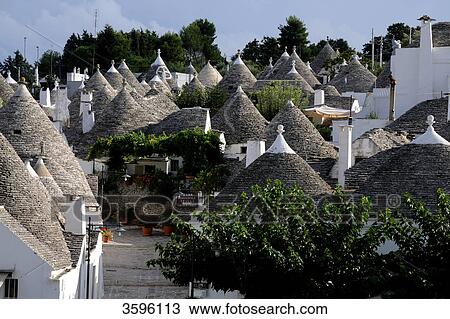 Trullis in Alberobello, Italy View Large Photo Image Stock Image - Trullis in Alberobello, Italy . Fotosearch