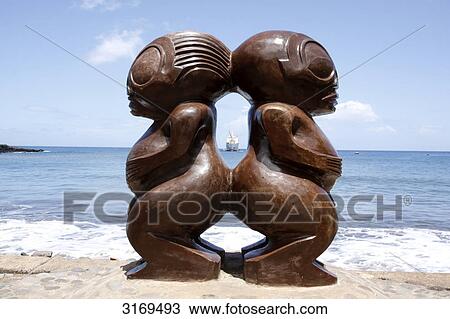 Two statues at beach, Omoa, Fatu Hiva, French Polynesia View Large Photo Image Stock Image - Two statues at beach, Omoa, Fatu Hiva, French Polynesia . Fotosearch