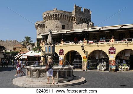 Well in the old town of Rhodes, Greece View Large Photo Image Stock Image - Well in the old town of Rhodes, Greece . Fotosearch