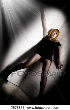 woman in the corner of a room, elevated view  View Large Photo Image Stock Image - woman in the corner of a room, elevated view . Fotosearch