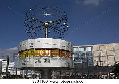 World clock, Alexanderplatz, Berlin, Germany View Large Photo Image Stock Image - World clock, Alexanderplatz, Berlin, Germany . Fotosearch