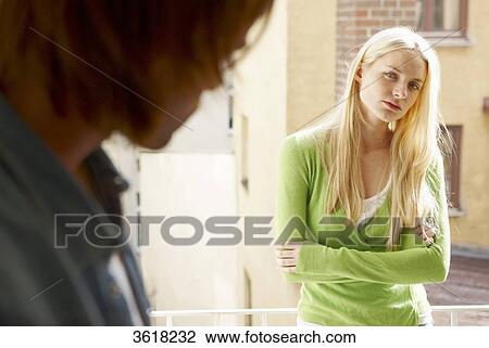 Stock Image - Young couple arguing . Fotosearch