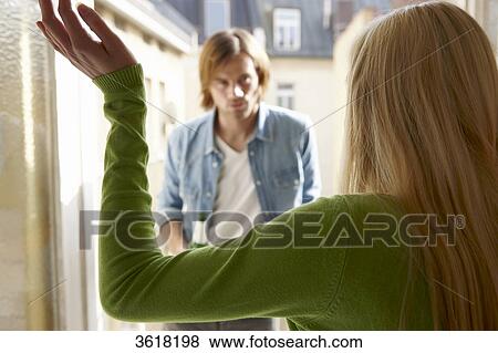 Young couple arguing View Large Photo Image Stock Photo - Young couple arguing . Fotosearch