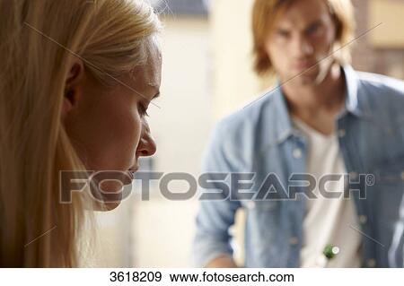 Stock Photo - Young couple arguing . Fotosearch