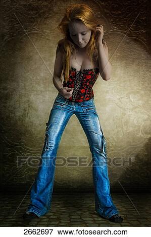 Stock Photo - Young woman posing . Fotosearch