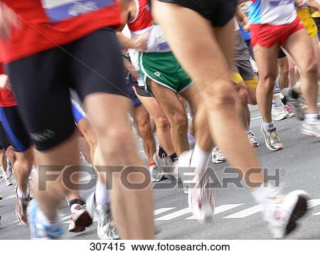 Athletes running in marathon View Large Photo Image Stock Photography - Athletes running in marathon . Fotosearch