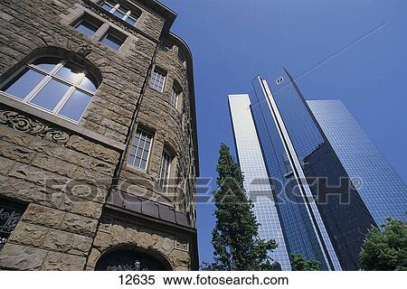 Bank building in city, Deutsche Bank, Frankfurt, Hesse, Germany View Large Photo Image Stock Photography - Bank building in city, Deutsche Bank, Frankfurt, Hesse, Germany . Fotosearch