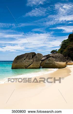 Stock Image - Bay on Koh Miang Island, Mu Ko Similian Marine National Park, Thailand . Fotosearch