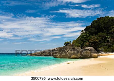 Bay on Koh Miang Island, Mu Ko Similian Marine National Park, Thailand View Large Photo Image Stock Photography - Bay on Koh Miang Island, Mu Ko Similian Marine National Park, Thailand . Fotosearch